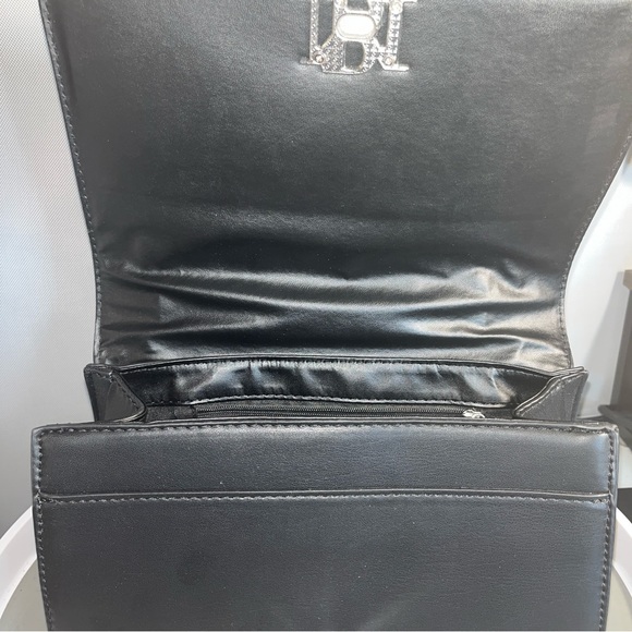 New Badgley Mischka Denim Studded Quilted Crossbody - Picture 5 of 6